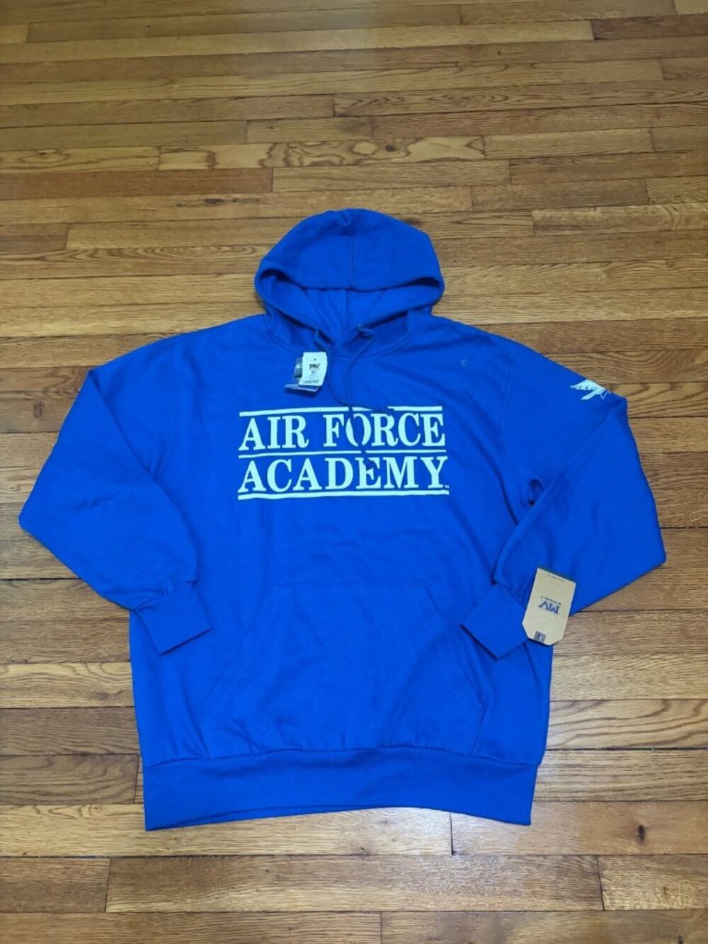 US Air Force Academy Falcons Mens Hoodie Sweatshirt Size Large Blue NWT $34